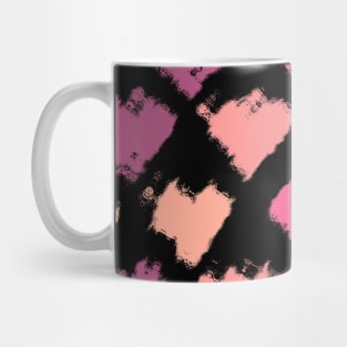 Waves of Pixel Pink Hearts Pattern Mug